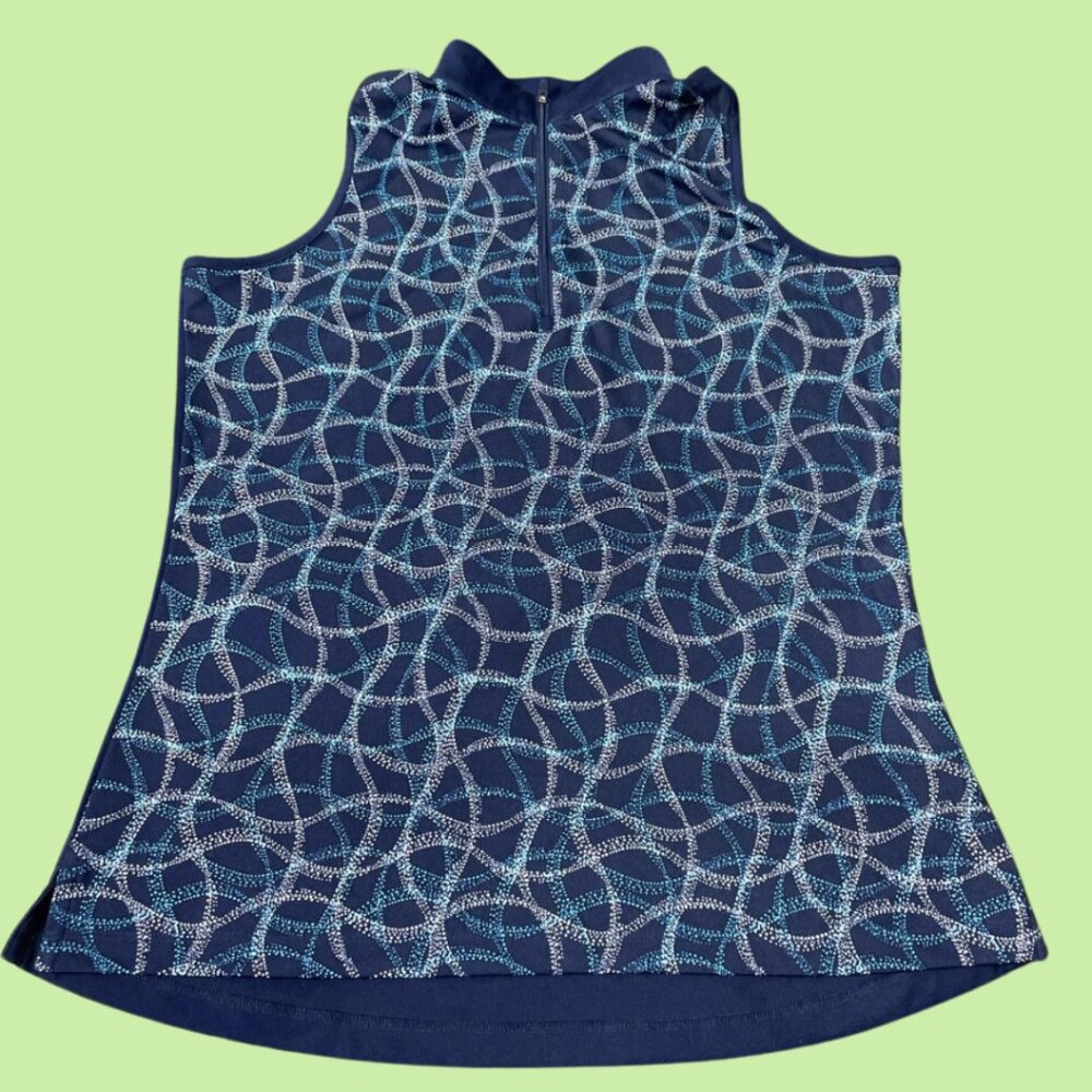 ⛳ NWOT Callaway Large Women’s Blue & White Athletic Tank Top ⛳